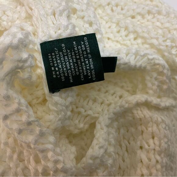 Ralph Lauren Loose Knit Sweater white jumper size L - Picture 9 of 9